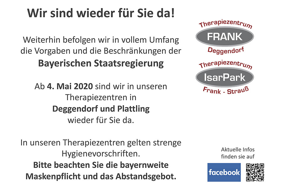 Wir sind wieder für Sie da!